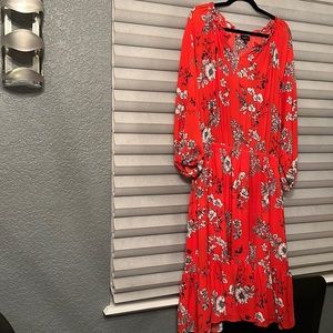 Talbots Red print dress, size 1X